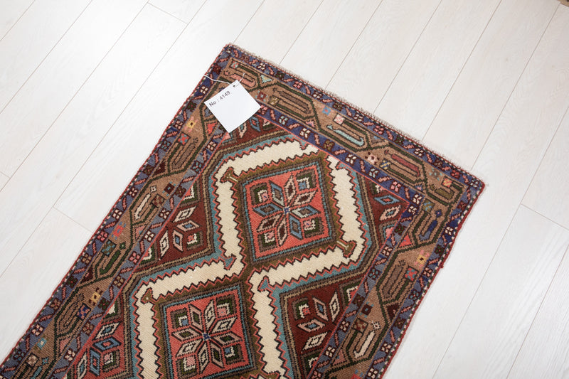 9' 8" x 2' 6" Excellent Hand-Knotted Vintage Tribal Runner Rug - Yasi & Fara 