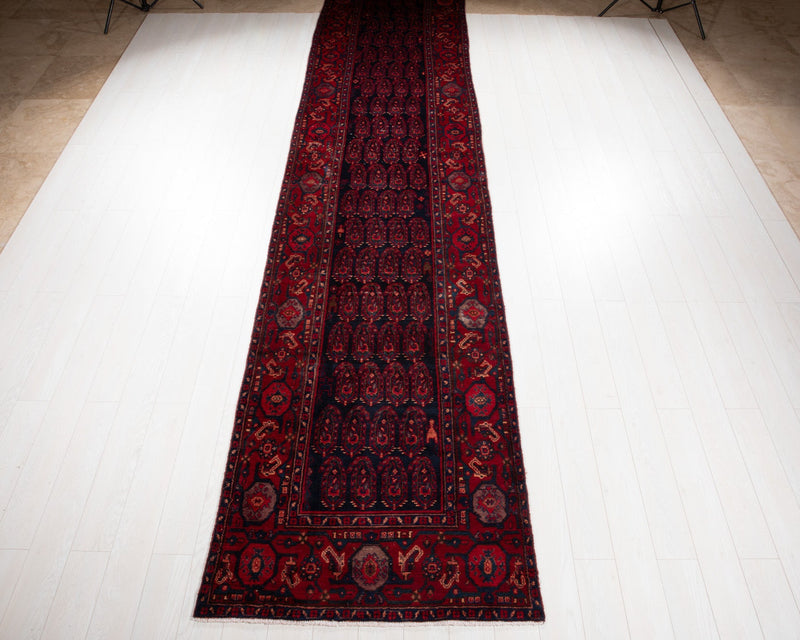 16' 11" x 3' 8" Excellent Hand-Knotted Antique Collectible Tribal Runner Rug - Yasi & Fara 