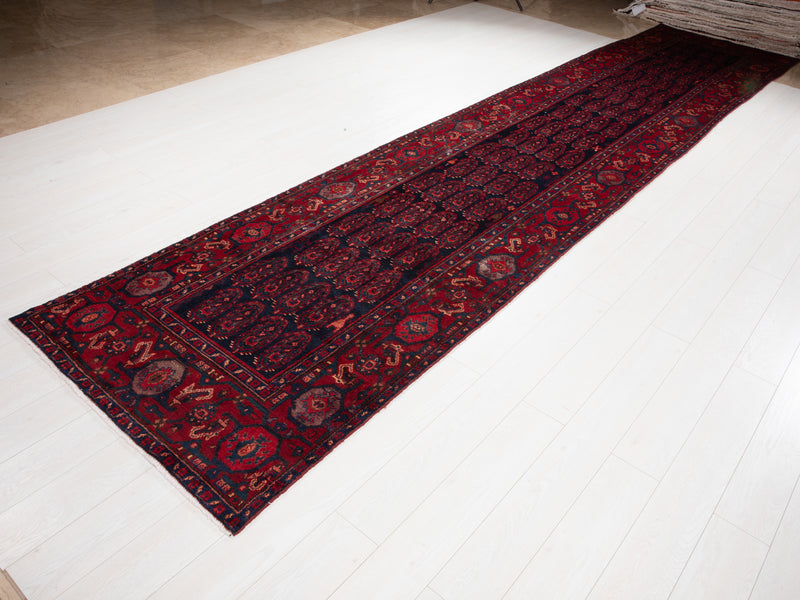 16' 11" x 3' 8" Excellent Hand-Knotted Antique Collectible Tribal Runner Rug - Yasi & Fara 