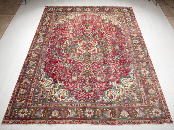 11' x 8' 2" Excellent Hand-Knotted Antique Large Area Rug - Yasi & Fara 