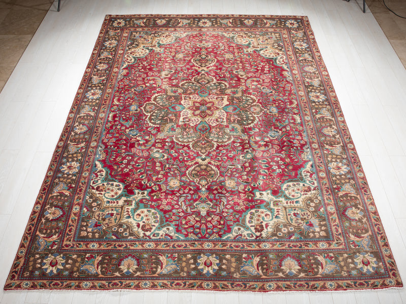11' x 8' 2" Excellent Hand-Knotted Antique Large Area Rug - Yasi & Fara 