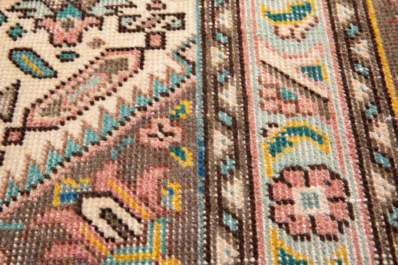 11' 2" x 8' 3" (340cm x 252cm) Excellent Hand-Knotted Antique Faded Area Rug - Yasi & Fara 