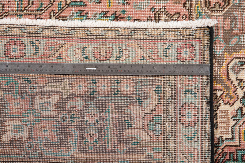 11' 2" x 8' 3" (340cm x 252cm) Excellent Hand-Knotted Antique Faded Area Rug - Yasi & Fara 