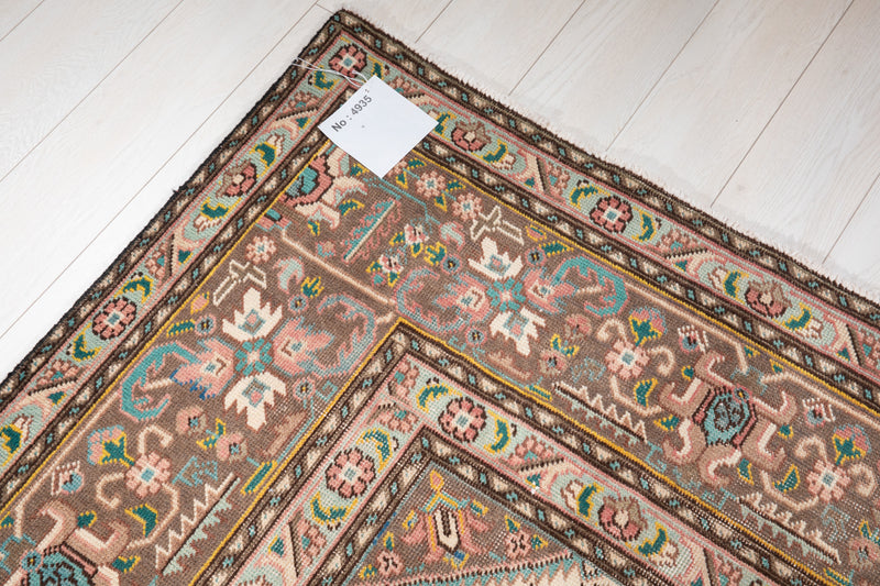 11' 2" x 8' 3" (340cm x 252cm) Excellent Hand-Knotted Antique Faded Area Rug - Yasi & Fara 
