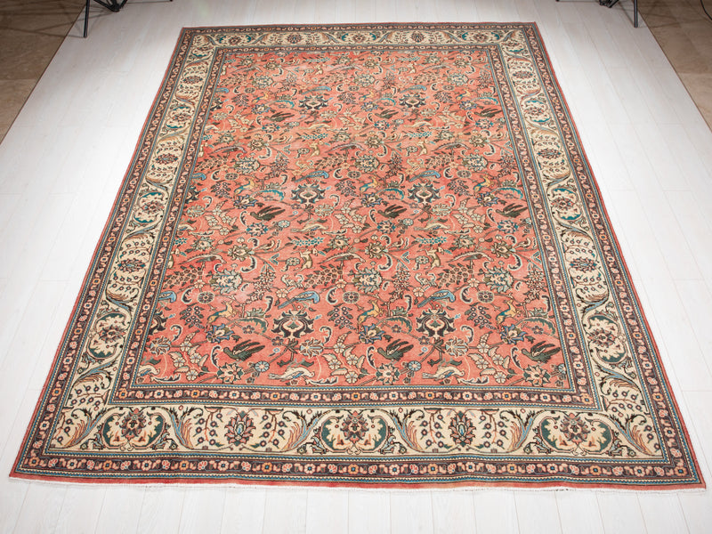 11' 2" x 8' 2" Excellent Hand-Knotted Vintage Collectible Area Rug - Yasi & Fara 