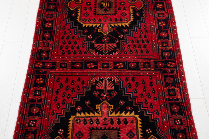 9' 9" x 3' 9" Excellent Hand-Knotted Vintage Collectible Tribal Runner Rug - Yasi & Fara 