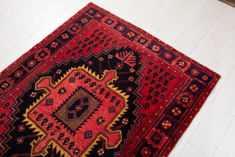 9' 9" x 3' 9" Excellent Hand-Knotted Vintage Collectible Tribal Runner Rug - Yasi & Fara 