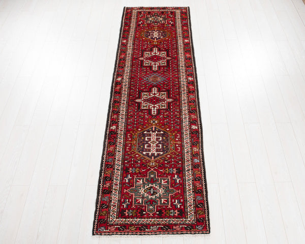 9' 5" x 2' 9" Excellent Hand-Knotted Vintage Tribal Runner Rug - Yasi & Fara 