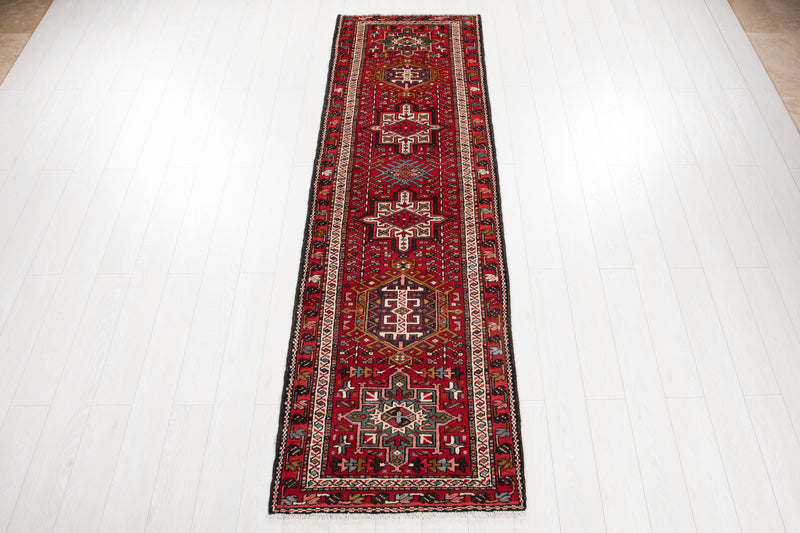 9' 5" x 2' 9" Excellent Hand-Knotted Vintage Tribal Runner Rug - Yasi & Fara 