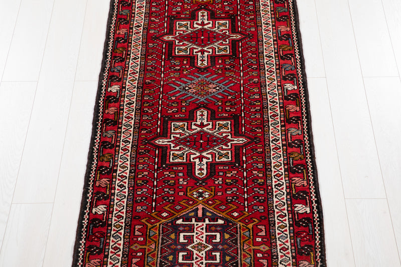 9' 5" x 2' 9" Excellent Hand-Knotted Vintage Tribal Runner Rug - Yasi & Fara 