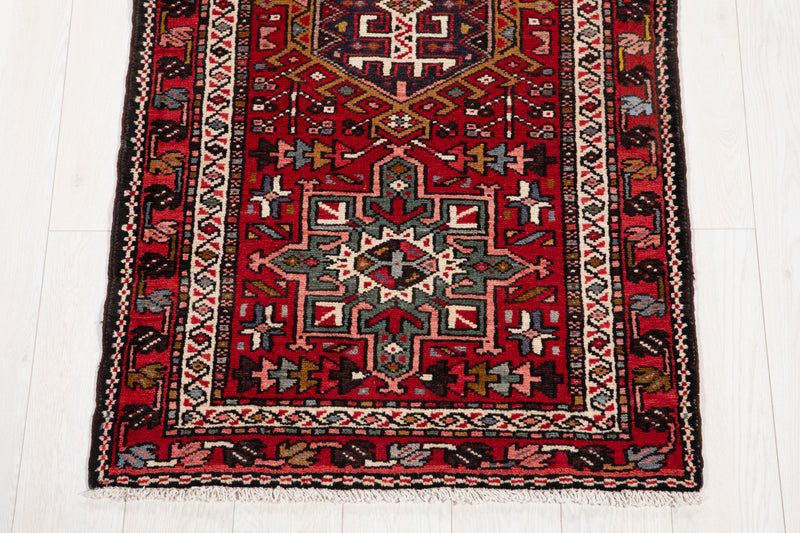 9' 5" x 2' 9" Excellent Hand-Knotted Vintage Tribal Runner Rug - Yasi & Fara 