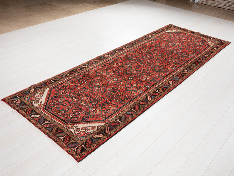 10' 3" x 3' 7" Excellent Hand-Knotted Vintage Tribal Runner Rug - Yasi & Fara 