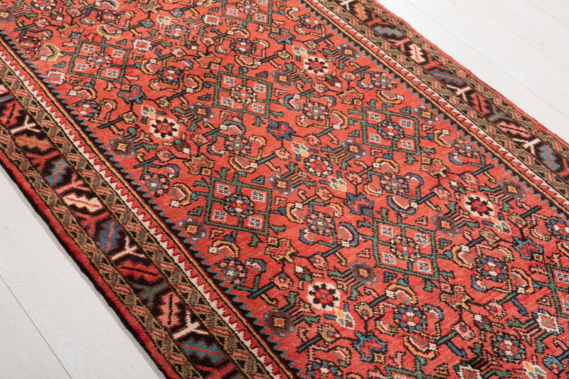 10' 3" x 3' 7" Excellent Hand-Knotted Vintage Tribal Runner Rug - Yasi & Fara 