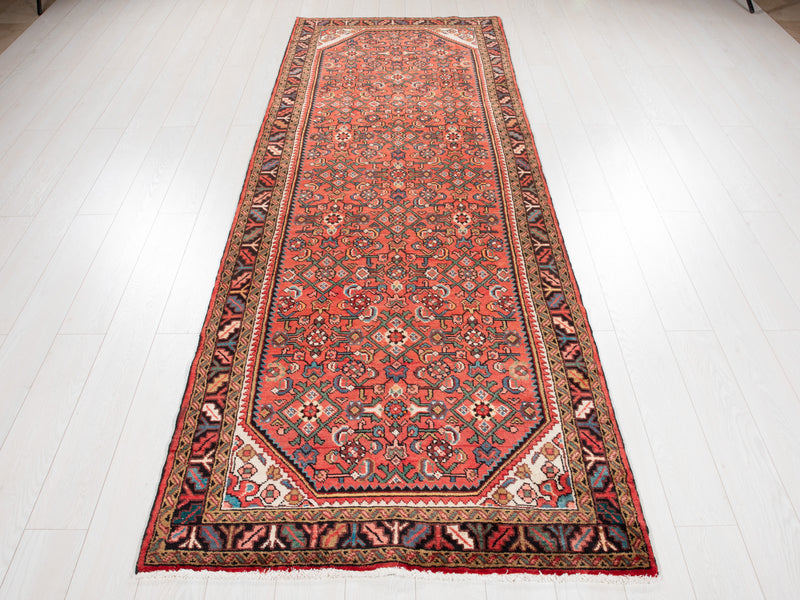 10' 3" x 3' 7" Excellent Hand-Knotted Vintage Tribal Runner Rug - Yasi & Fara 