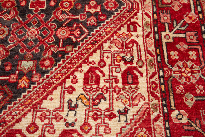 5' 3" x 3' 5" Excellent Hand-Knotted Vintage Collectible Tribal Rug - Yasi & Fara 