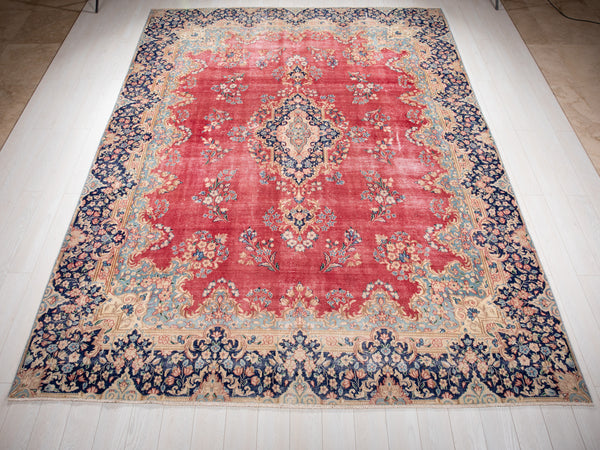 12' x 9' Excellent Hand-Knotted Antique Collectible Area Rug - Yasi & Fara 