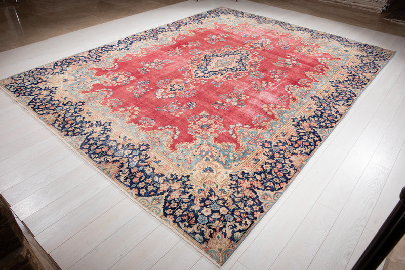 12' x 9' Excellent Hand-Knotted Antique Collectible Area Rug - Yasi & Fara 
