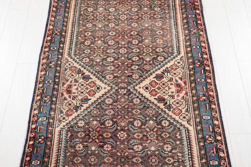10' 5" x 3' 9" Excellent Hand-Knotted Antique Collectible Runner Rug - Yasi & Fara 
