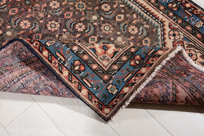 10' 5" x 3' 9" Excellent Hand-Knotted Antique Collectible Runner Rug - Yasi & Fara 