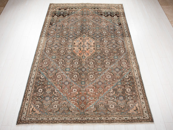 10' x 6' 3" Excellent Hand-Knotted Antique Faded Area Rug - Yasi & Fara 
