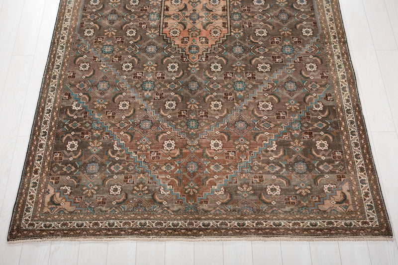 10' x 6' 3" Excellent Hand-Knotted Antique Faded Area Rug - Yasi & Fara 