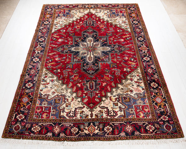9' 11" x 6' 8" Excellent Hand-Knotted Vintage Tribal Rug - Yasi & Fara 