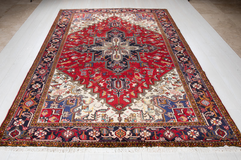 9' 11" x 6' 8" Excellent Hand-Knotted Vintage Tribal Rug - Yasi & Fara 