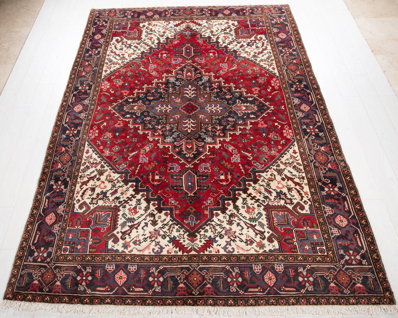 9' 11" x 6' 10" Excellent Hand-Knotted Vintage Tribal Rug - Yasi & Fara 