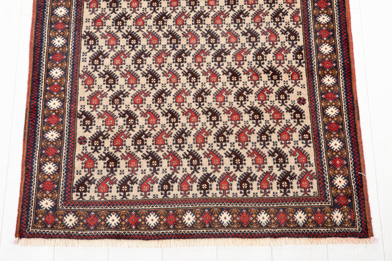 5' 8" x 3' 1" Excellent Hand-Knotted Vintage Collectible Fine Tribal Rug - Yasi & Fara 