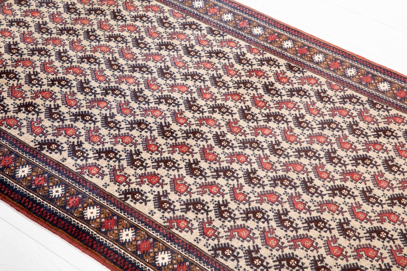 5' 8" x 3' 1" Excellent Hand-Knotted Vintage Collectible Fine Tribal Rug - Yasi & Fara 