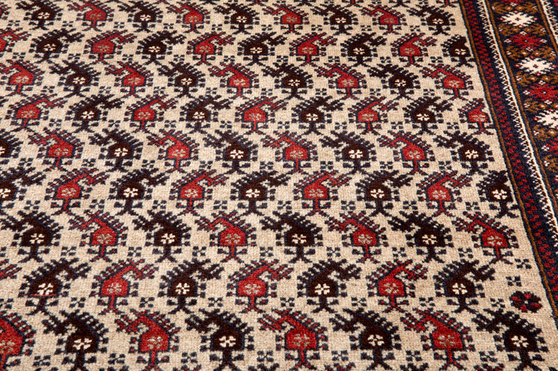 5' 8" x 3' 1" Excellent Hand-Knotted Vintage Collectible Fine Tribal Rug - Yasi & Fara 