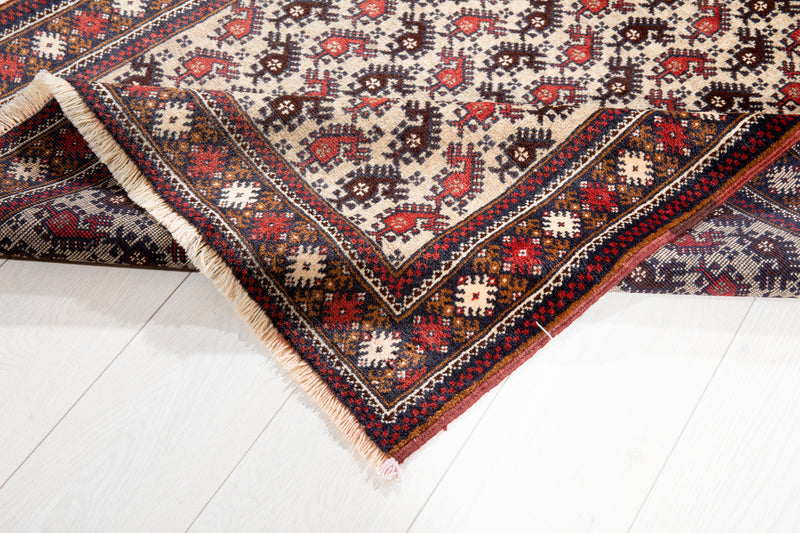 5' 8" x 3' 1" Excellent Hand-Knotted Vintage Collectible Fine Tribal Rug - Yasi & Fara 