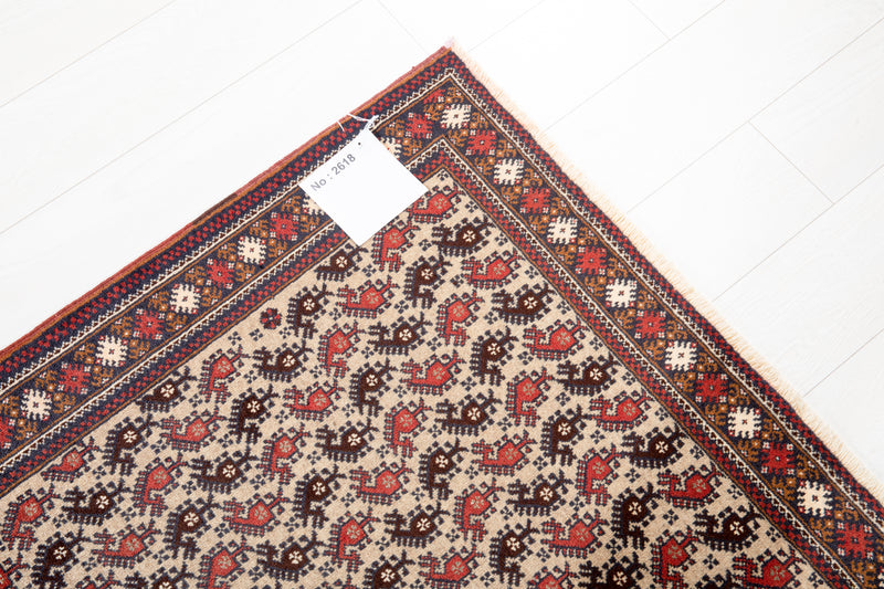 5' 8" x 3' 1" Excellent Hand-Knotted Vintage Collectible Fine Tribal Rug - Yasi & Fara 