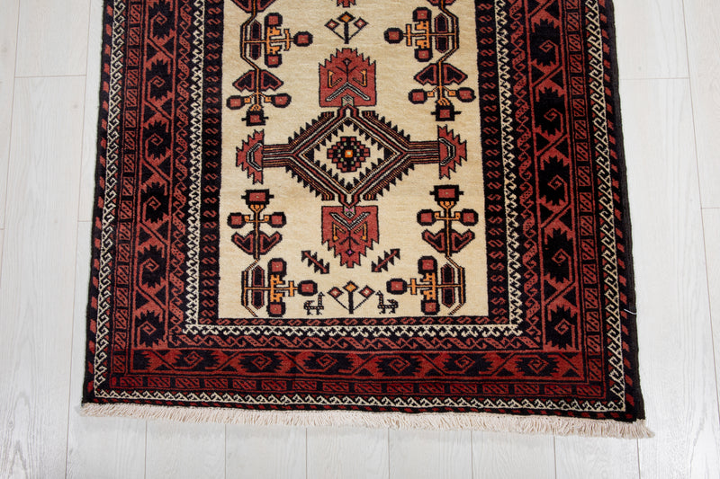 6' 5" x 3' 3" Excellent Hand-Knotted Vintage Fine Tribal Rug - Yasi & Fara 