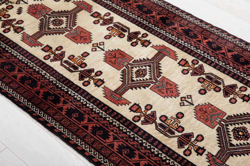 6' 5" x 3' 3" Excellent Hand-Knotted Vintage Fine Tribal Rug - Yasi & Fara 