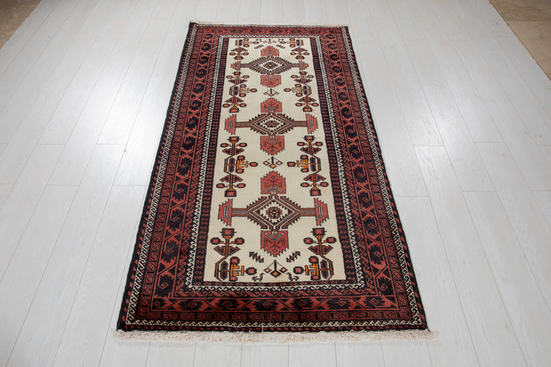 6' 5" x 3' 3" Excellent Hand-Knotted Vintage Fine Tribal Rug - Yasi & Fara 