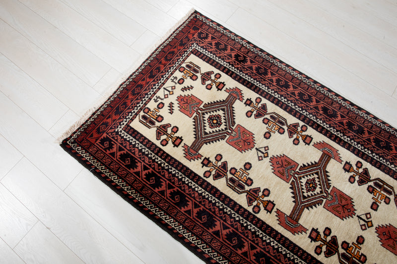6' 5" x 3' 3" Excellent Hand-Knotted Vintage Fine Tribal Rug - Yasi & Fara 