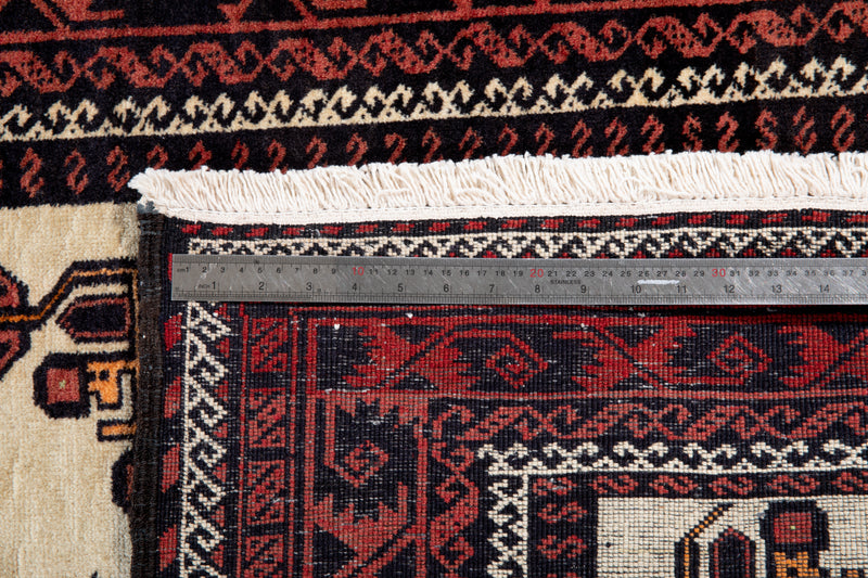 6' 5" x 3' 3" Excellent Hand-Knotted Vintage Fine Tribal Rug - Yasi & Fara 