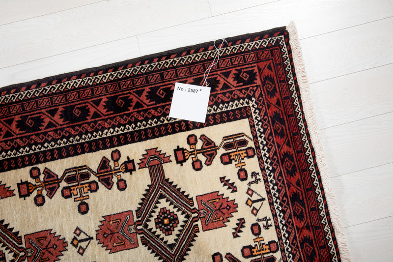 6' 5" x 3' 3" Excellent Hand-Knotted Vintage Fine Tribal Rug - Yasi & Fara 