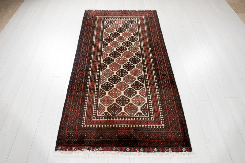 6' 3" x 3' 3" Excellent Hand-Knotted Vintage Fine Tribal Rug - Yasi & Fara 