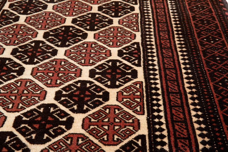 6' 3" x 3' 3" Excellent Hand-Knotted Vintage Fine Tribal Rug - Yasi & Fara 
