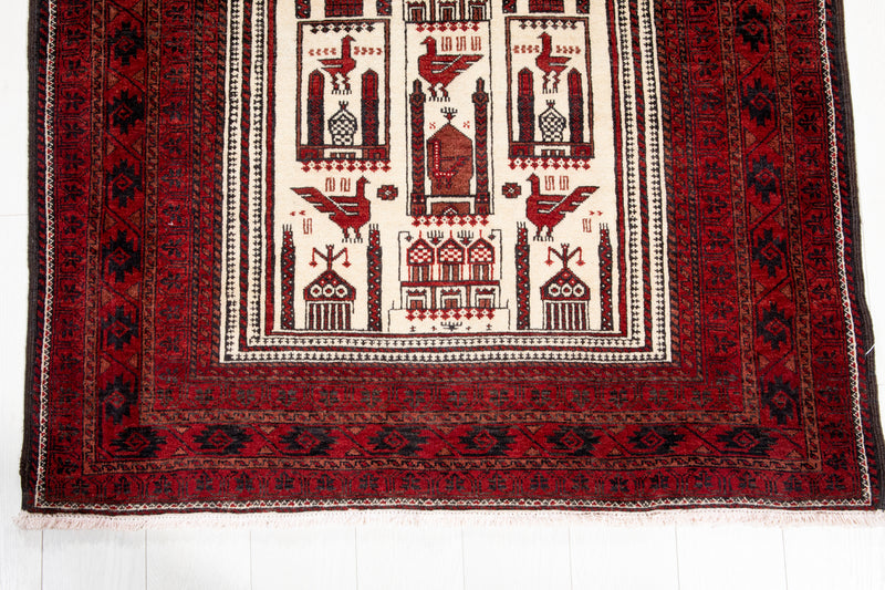 6' 10" x 3' 11" Excellent Hand-Knotted Vintage Collectible Fine Tribal Rug - Yasi & Fara 