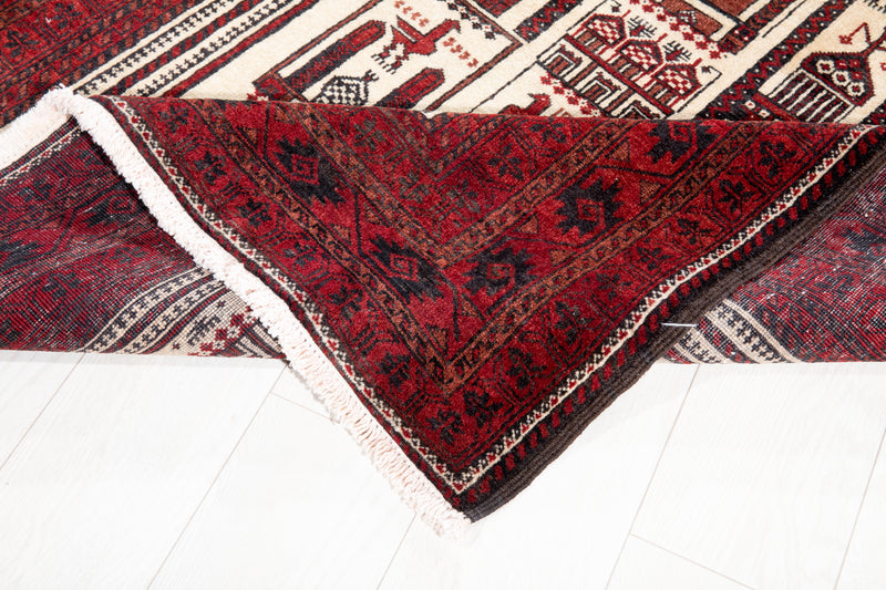 6' 10" x 3' 11" Excellent Hand-Knotted Vintage Collectible Fine Tribal Rug - Yasi & Fara 