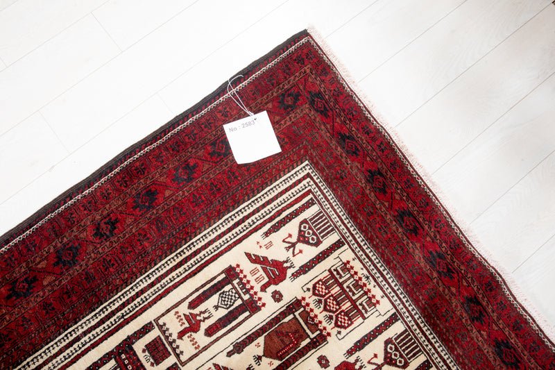 6' 10" x 3' 11" Excellent Hand-Knotted Vintage Collectible Fine Tribal Rug - Yasi & Fara 