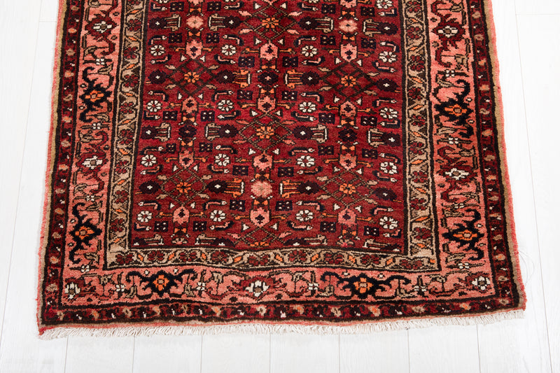 13' 7" x 3' 6" Excellent Hand-Knotted Vintage Tribal Runner Rug - Yasi & Fara 