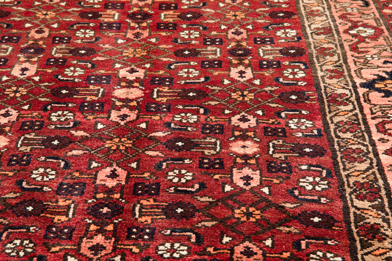 13' 7" x 3' 6" Excellent Hand-Knotted Vintage Tribal Runner Rug - Yasi & Fara 