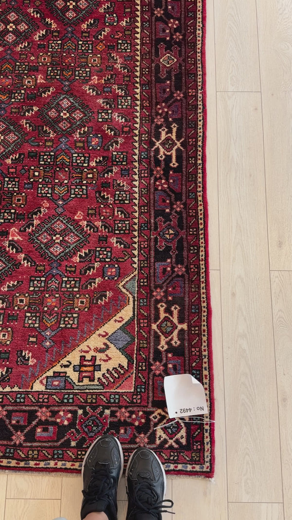 11' x 5' 10" Excellent Hand-Knotted Vintage Tribal Rug