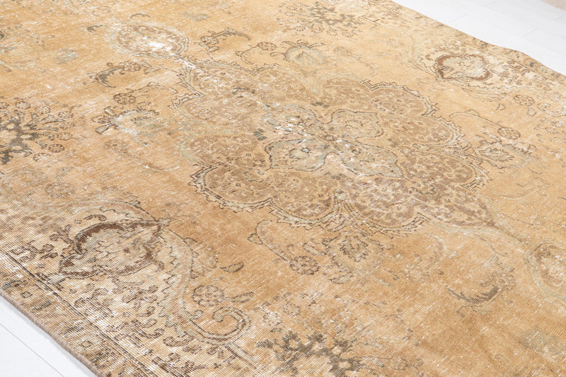 10' 10" x 7' 3" Excellent Hand-Knotted Antique Faded Area Rug - Yasi & Fara 