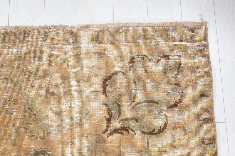 10' 10" x 7' 3" Excellent Hand-Knotted Antique Faded Area Rug - Yasi & Fara 