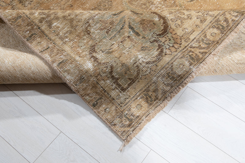 10' 10" x 7' 3" Excellent Hand-Knotted Antique Faded Area Rug - Yasi & Fara 